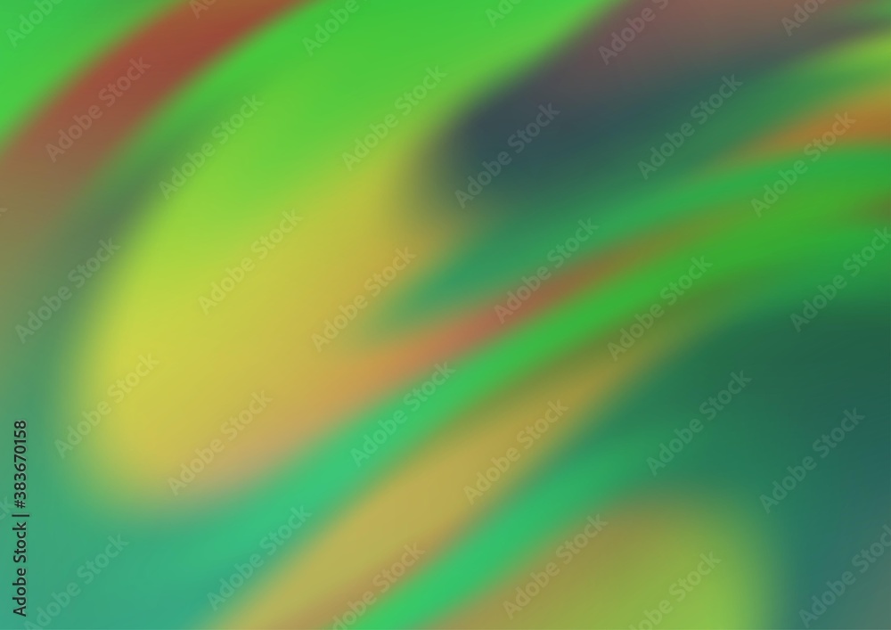 Light Green vector blurred shine abstract pattern.