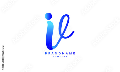 Alphabet letters Initials Monogram logo IV, VI, I and V