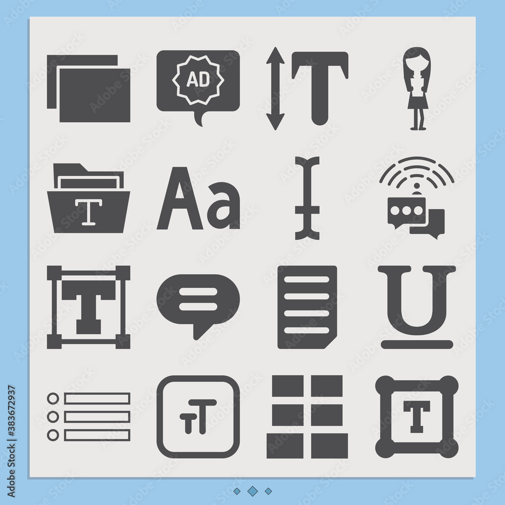 Simple set of eliminated related filled icons.