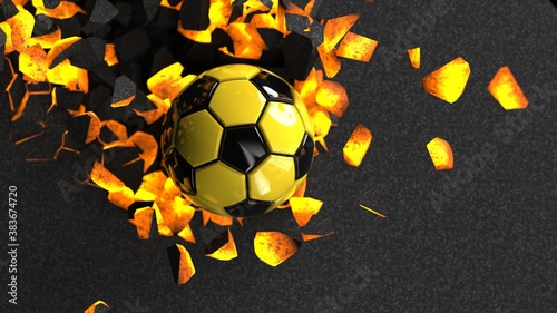 Fototapeta sport 3D stary piłka