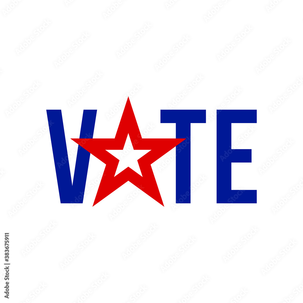 USA Vote text. Vector illustration of Presidential election day Usa ...