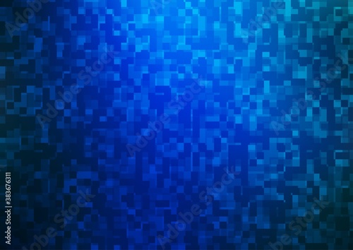 Light BLUE vector template with crystals  rectangles.