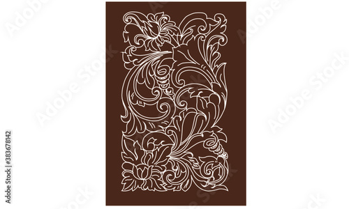 Balinese carving with a flower shape