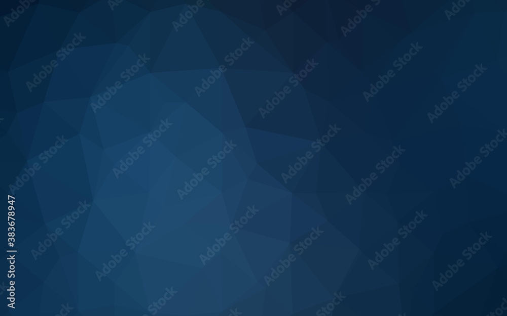 Dark BLUE vector abstract polygonal cover. Dark BLUE vector abstract polygonal cover.