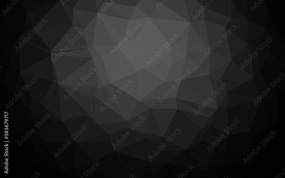 Dark Black vector shining triangular background. Dark Black vector shining triangular background.
