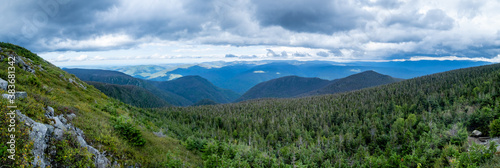 Panoramic view from the summit of the Mont-Albert in the Gaspesia national park, Canada