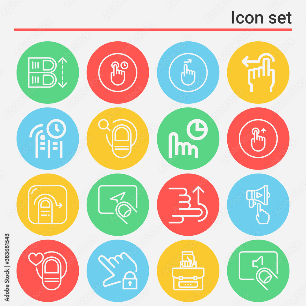 16 pack of motions lineal web icons set 16 pack of motions lineal web icons set