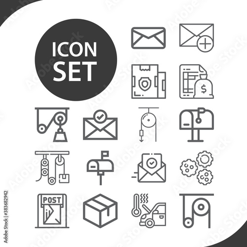 Simple set of stamps related lineal icons.