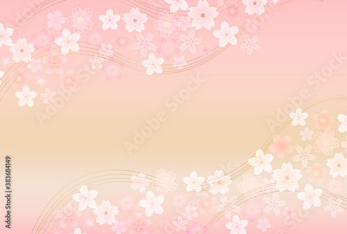 桜 年賀状 和柄 背景