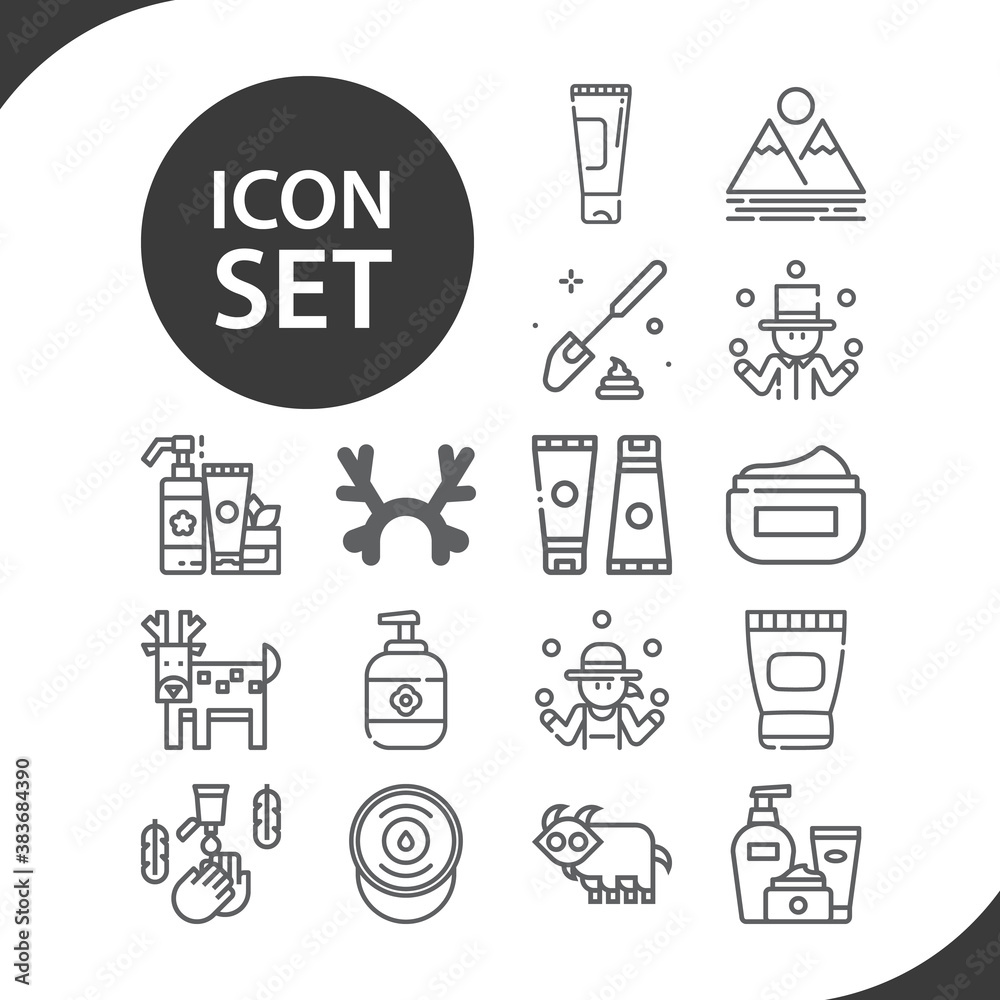 Simple set of put on related lineal icons. Simple set of put on related lineal icons.
