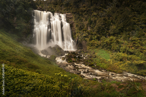 Scenic view of Marokopa falls located in Waikato Region  New Zealand