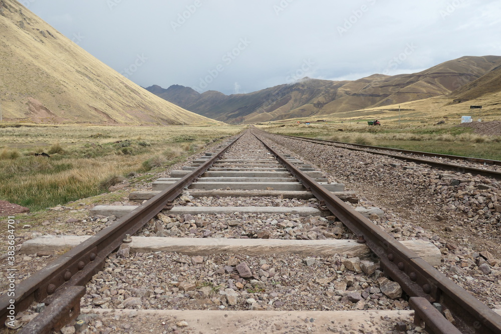 railroad tracks in the mountains railroad tracks in the mountains