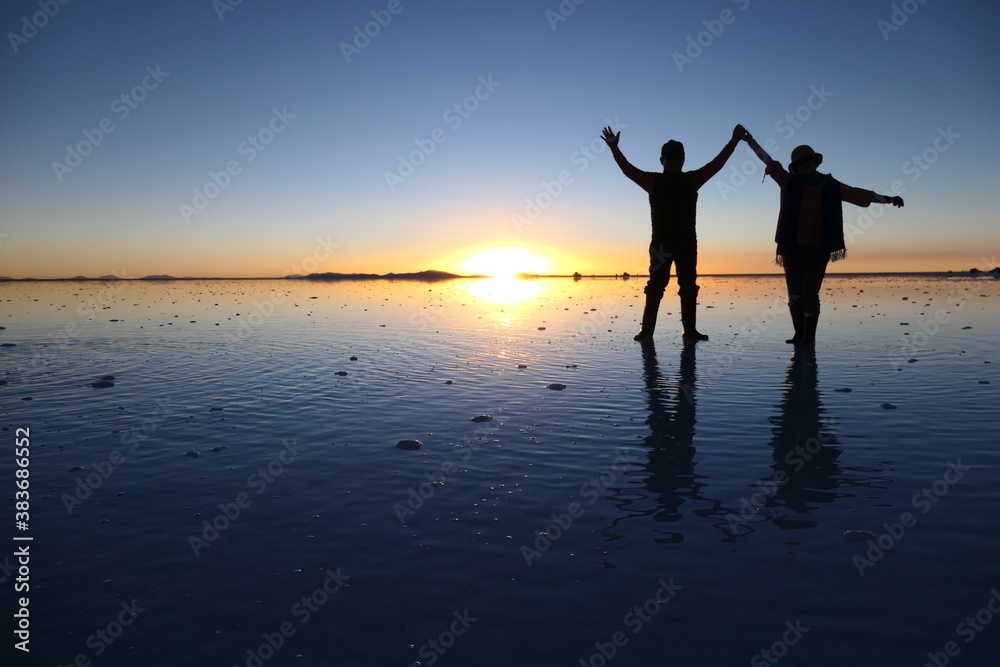silhouette of a person jumping on the beach silhouette of a person jumping on the beach