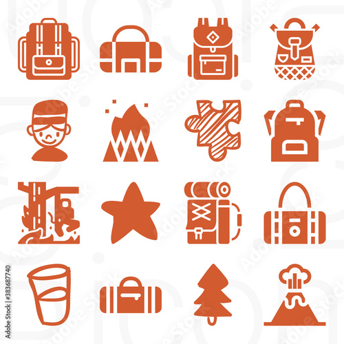16 pack of keeps  filled web icons set
