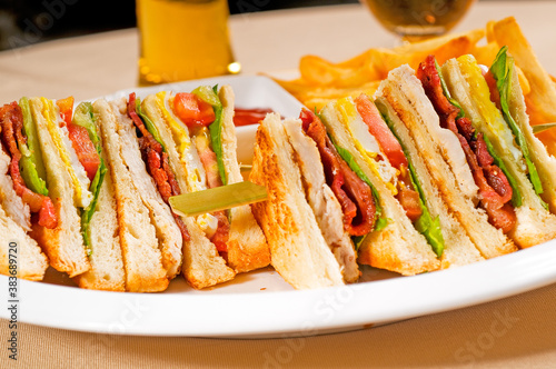 triple decker club sandwich photo