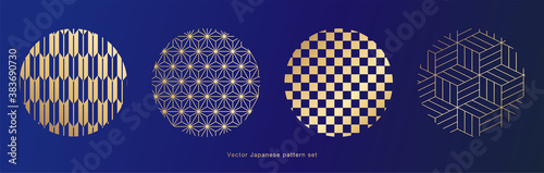 和柄素材　伝統模様　パターン	セット　和柄