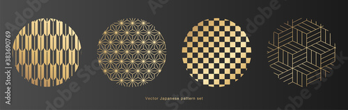 和柄素材　伝統模様　パターン	セット　和柄