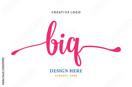 pharmacy logo BIQ letter arrangement simple easy to understand and authoritative