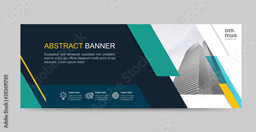 Vector abstract header and banner background. Social media and business web design template. can use for landing page, cover, bifold, flyer and social media