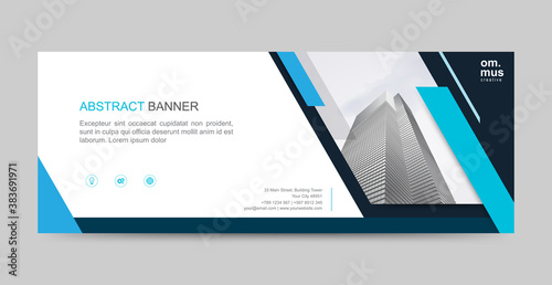 Vector abstract header and banner background. Social media and business web design template. can use for landing page, cover, bifold, flyer and social media