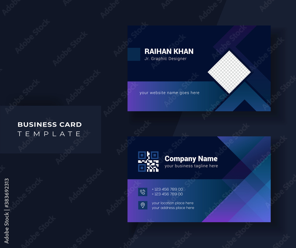Abstract Creative gradient business card design Abstract Creative gradient business card design
