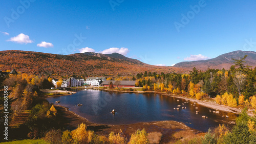 Cochran Pond, Waterville Valley, Autumn in New Hampshire photo