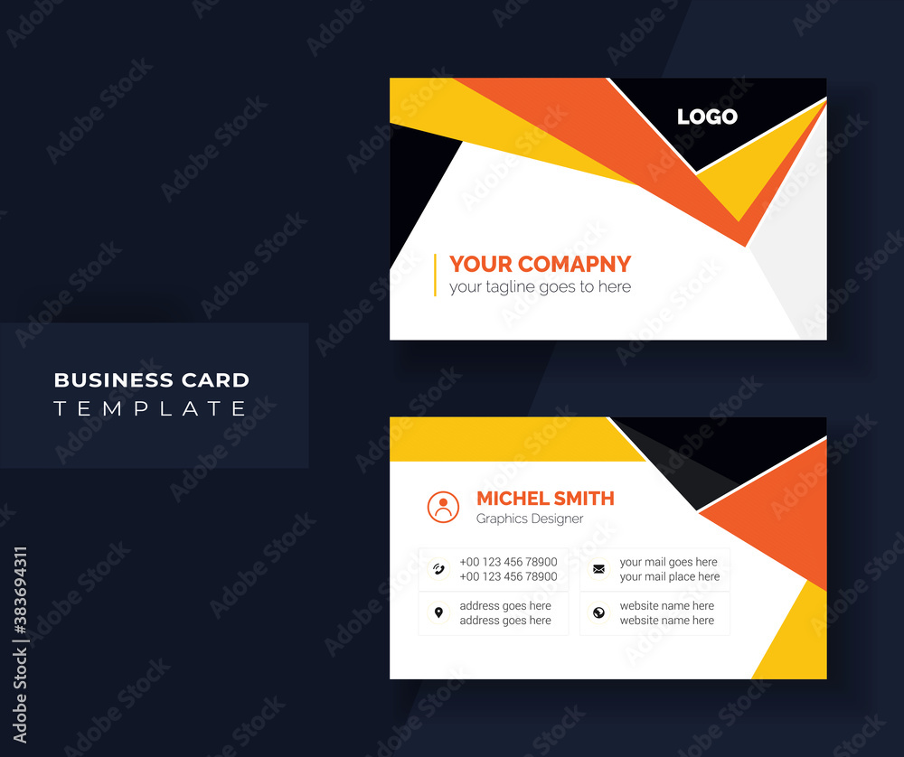 Clean & Creative Shape Business card template