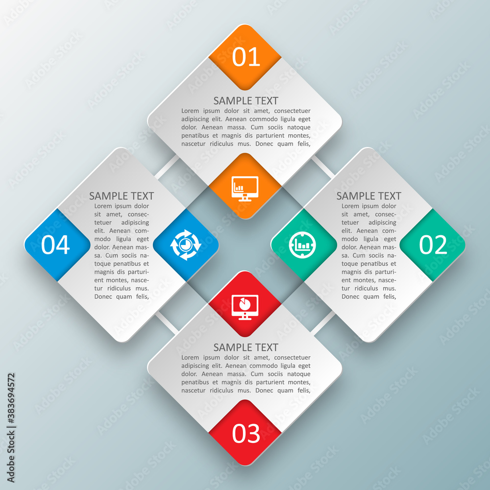 Abstract 3D Paper Infographics. Business template .Vector illustration
