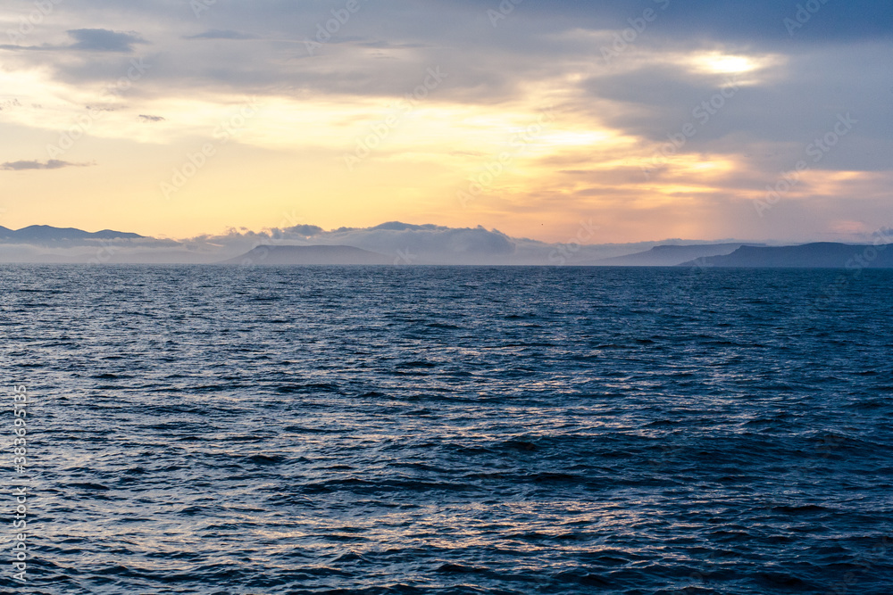 Fototapeta premium Vladivostok seaside view on the islands and the beautiful eveningsky