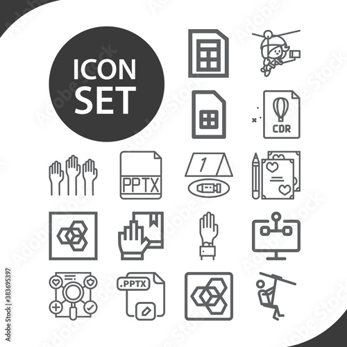 Simple set of theorem related lineal icons.