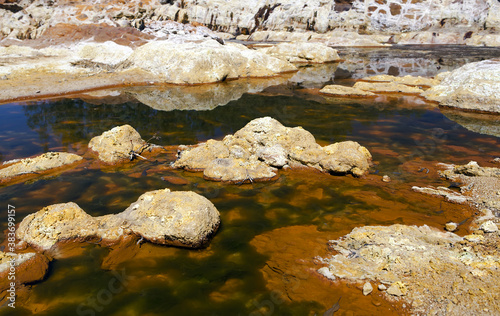 extreme acidic river Tinto in Niebla, Spain photo