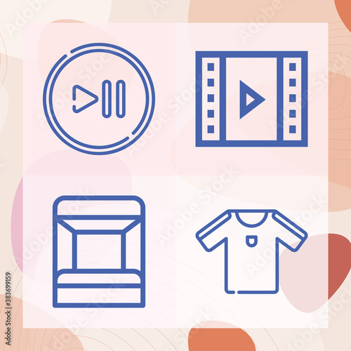 Simple set of beat related lineal icons