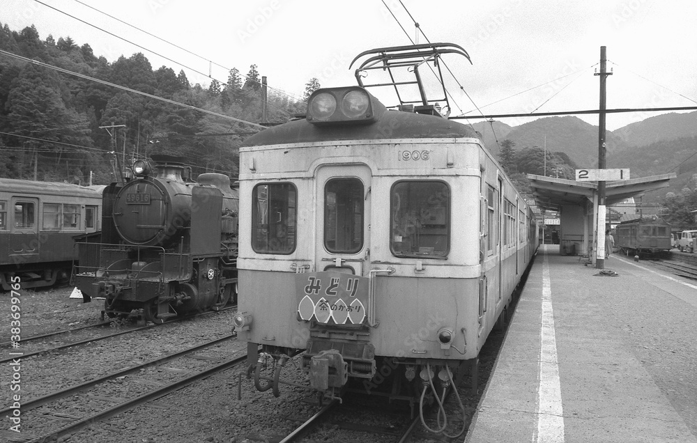 鉄道　私鉄・大井川鉄道1900形電車と9600形蒸気機関車