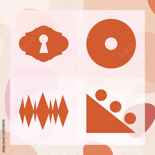 Simple set of gravitational related filled icons