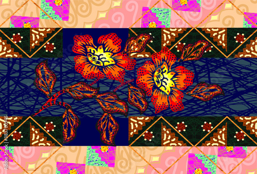 Indonesian batik motif, Batik is a technique of wax-resist dyeing applied to whole cloth, or cloth made using this technique originated from Indonesia