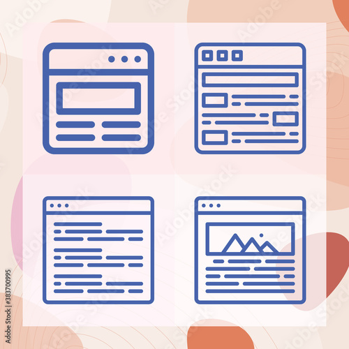 Foto Simple set of reprint related lineal icons