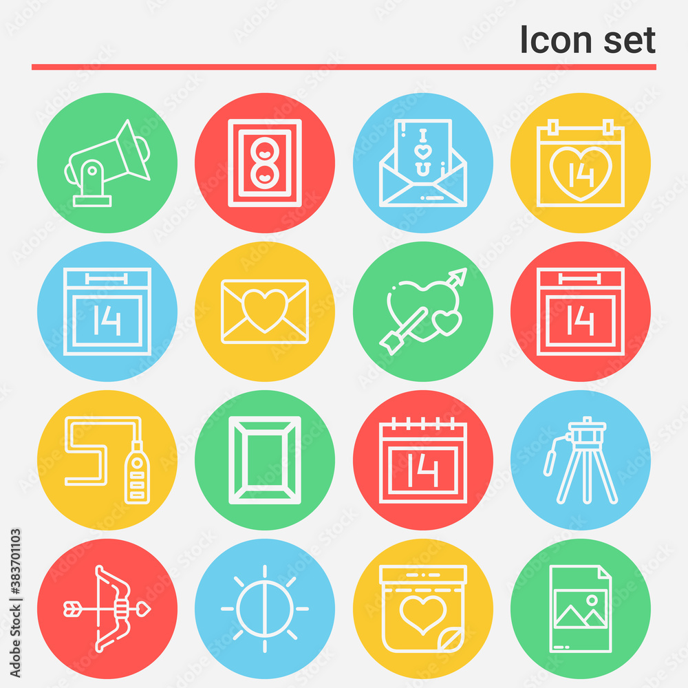 16 pack of picture taking lineal web icons set 16 pack of picture taking lineal web icons set