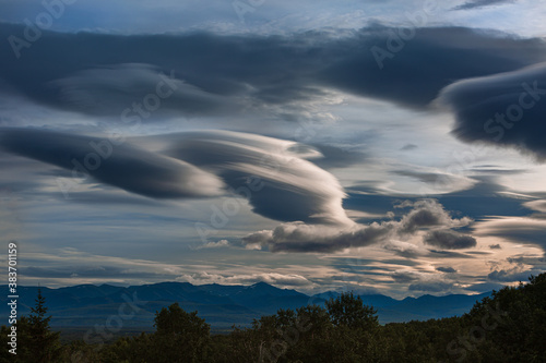 Kamchatka, lenticular clouds in the South Koryak region