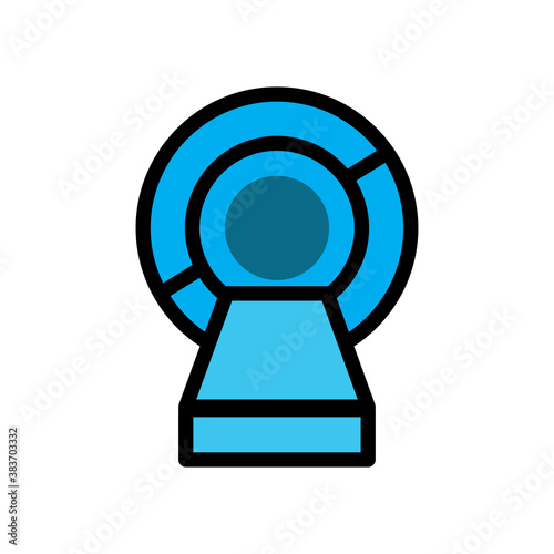 Magnetic resonance imaging (MRI) flat icon. Design template vector
