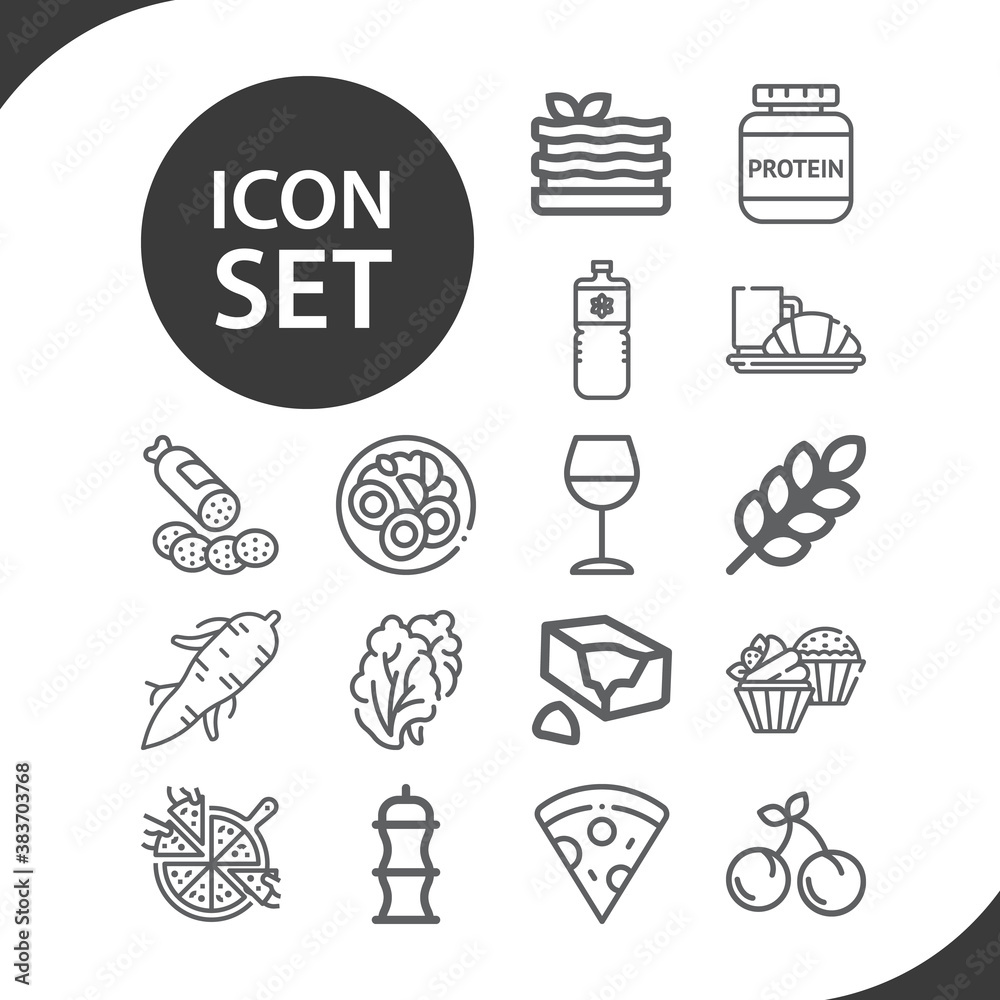 Fototapeta premium Simple set of booking related lineal icons.