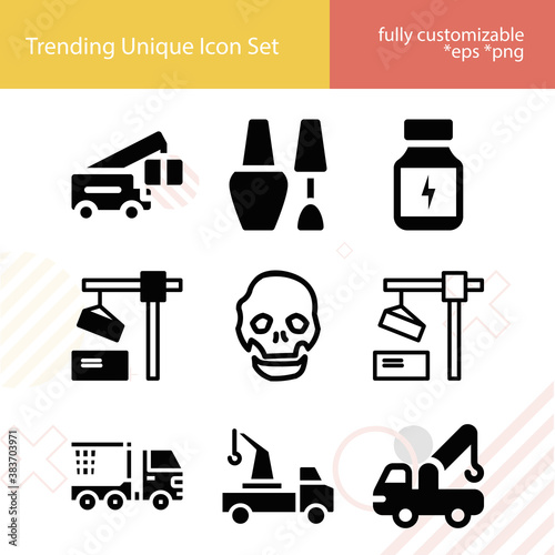 Simple set of violet related filled icons.