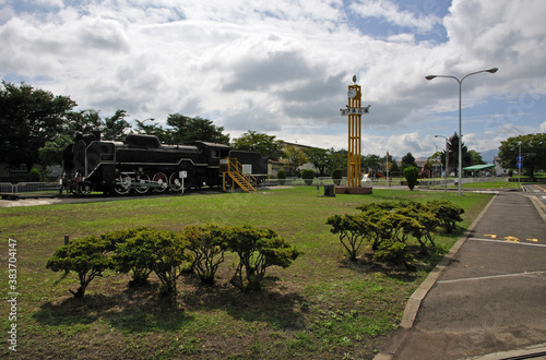 弘前・城北公園 交通広場のＤ51蒸気機関車