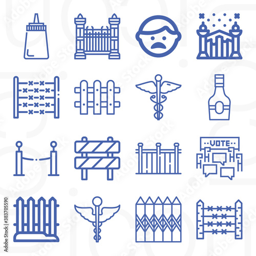 16 pack of argue  lineal web icons set