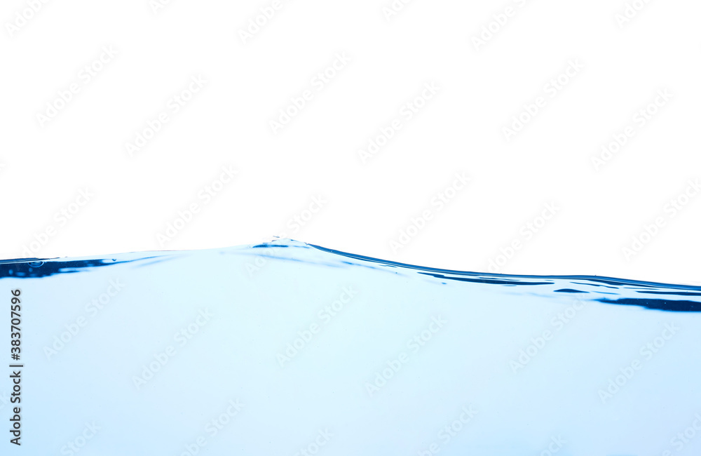 Light blue water wave with air bubbles and a little bit splashed underwater, studio shot isolated on white background. The abstract clean surface on liquid Light blue water wave with air bubbles and a little bit splashed underwater, studio shot isolated on white background. The abstract clean surface on liquid