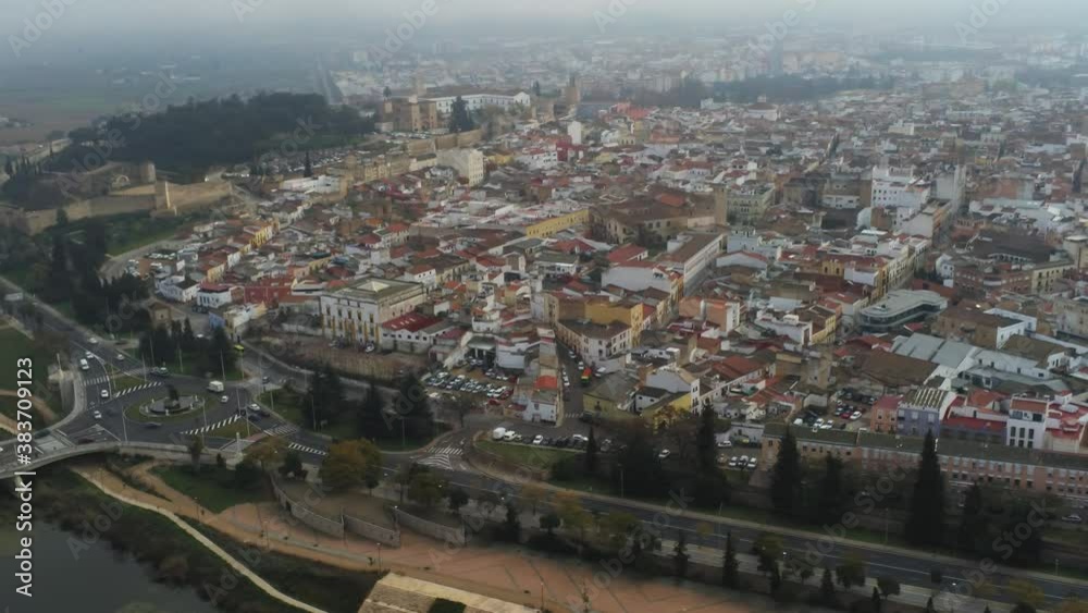 Badajoz, city of Extremadura, Spain. Europe. Aerial Drone Footage Badajoz, city of Extremadura, Spain. Europe. Aerial Drone Footage