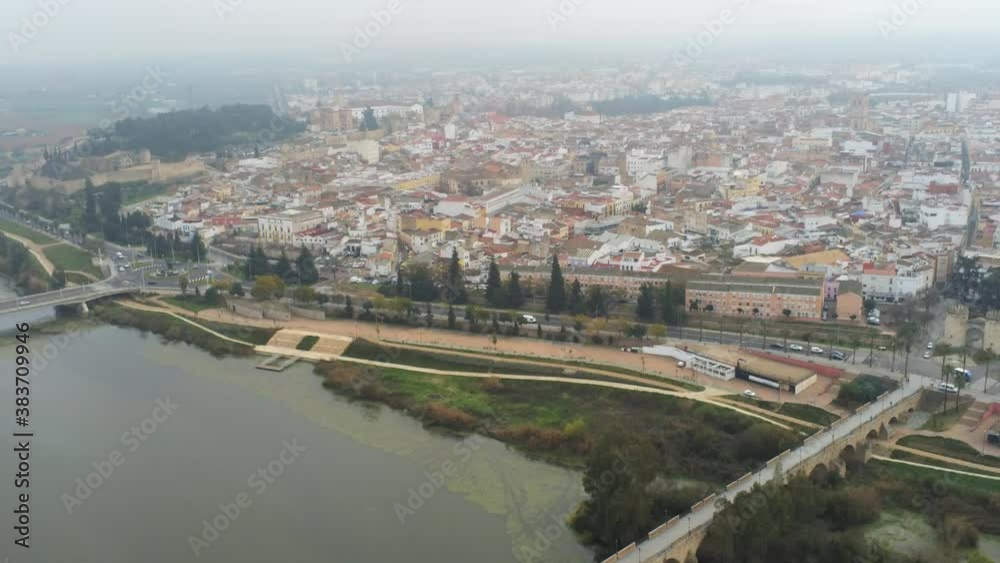 Badajoz, city of Extremadura, Spain. Europe. Aerial Drone Footage Badajoz, city of Extremadura, Spain. Europe. Aerial Drone Footage