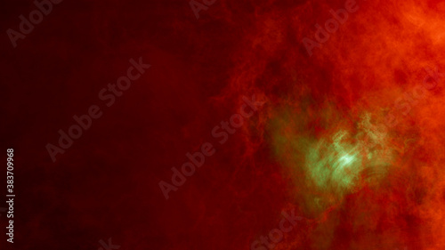 Abstract image of nebula, cosmic smoke and volumetric light