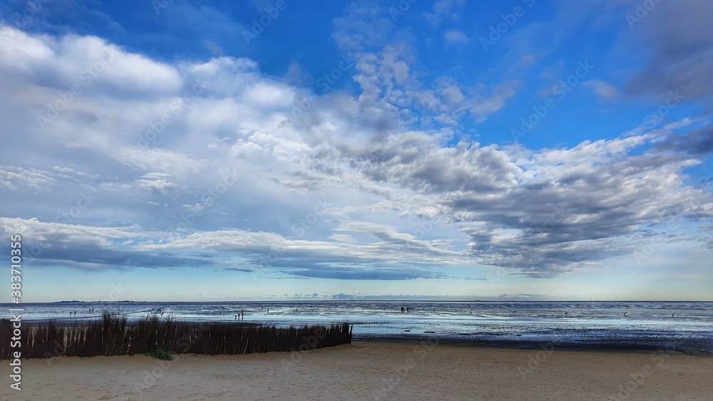 clouds over the north sea in Cuxhaven