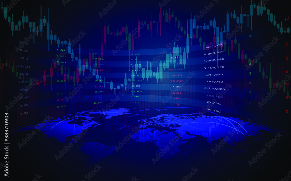Stock market or forex trading candlestick graph in graphic design for ...