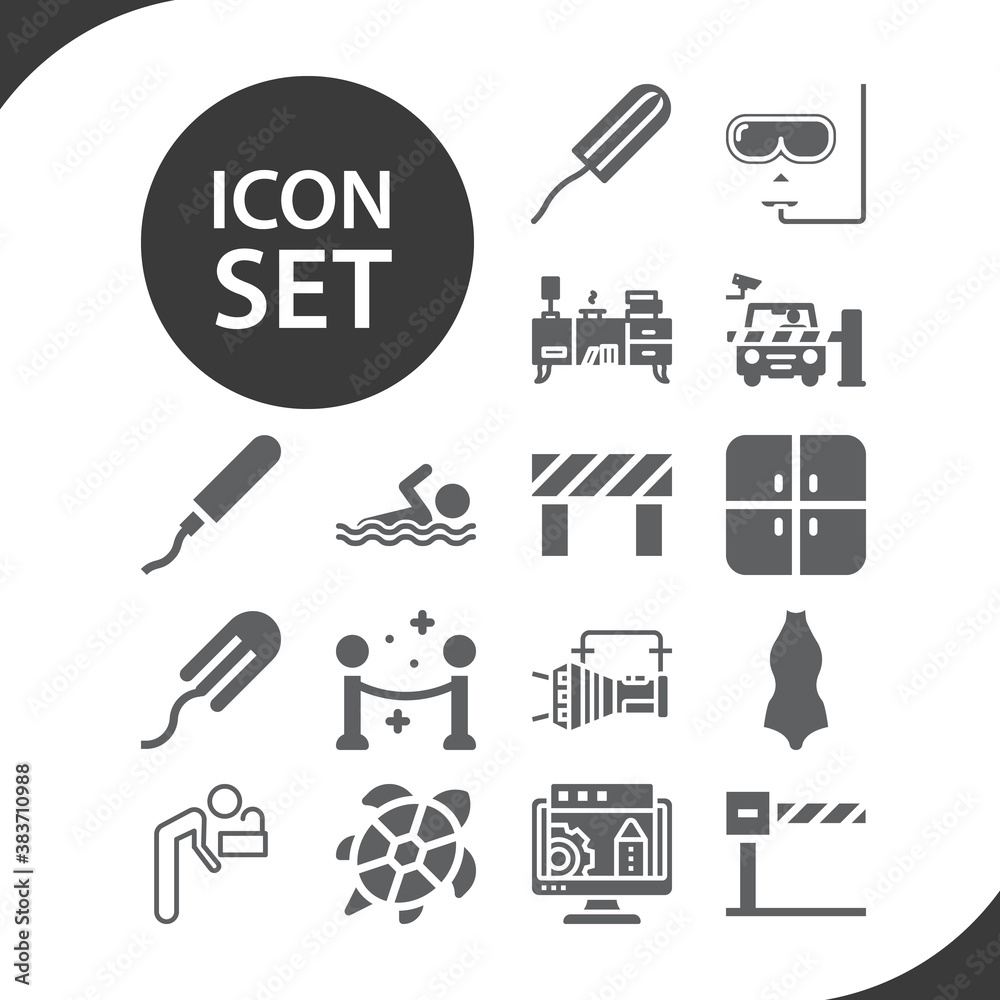 Simple set of diving related filled icons. Simple set of diving related filled icons.